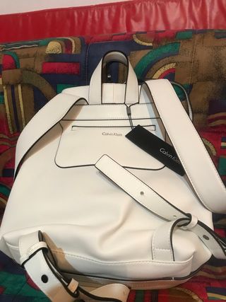 ORIGINAL MOCHILA CALVIN KLEIN NUEVA BLANCA