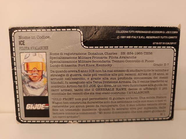 Gi Joe ficha filecard