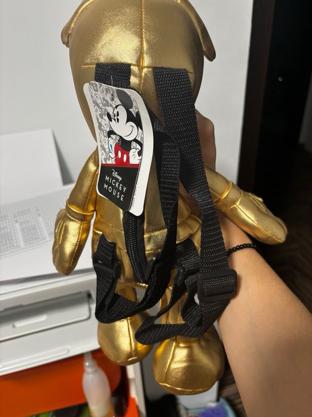 Mickey mouse Disney mochila dorada