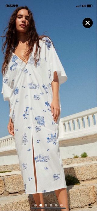 Vestido  tunica bordado zara