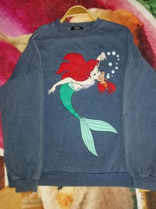 Bershka La sirenita Disney azul efecto lavado