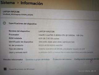 Portátil Asus 