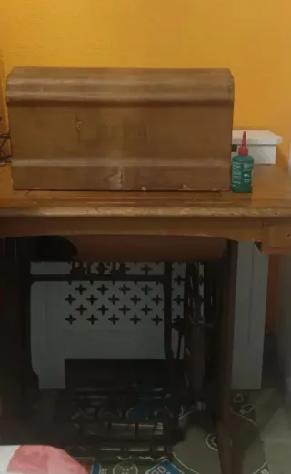 MAQUINA COSER CON MUEBLE ANTIGUO