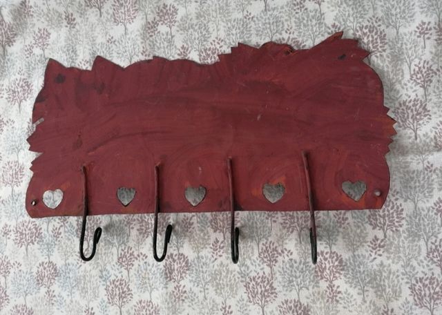 Perchero percha pared latón frutas