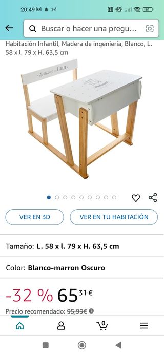 Pupitre de madera 