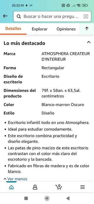 Pupitre de madera 