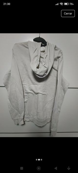 Sudadera blanca con capucha Adidas 