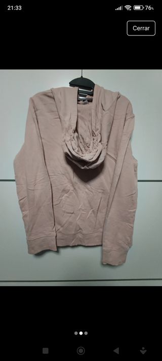 Sudadera vintage rosa capucha Adidas