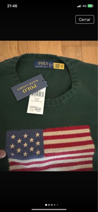 Sueter ralph lauren  bandera americana original 
