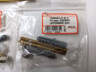 3 juegos 2 uds. tornillos fijación wc 75 mm. Alfa