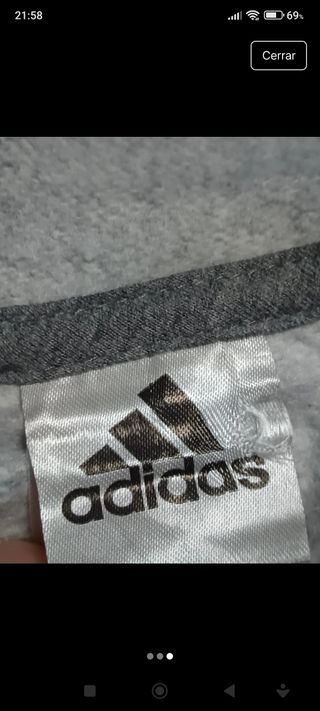Sudadera gris con capucha Adidas 