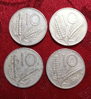 Monete da 10 lire vintage 