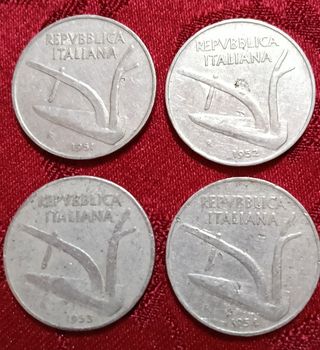 Monete da 10 lire vintage 