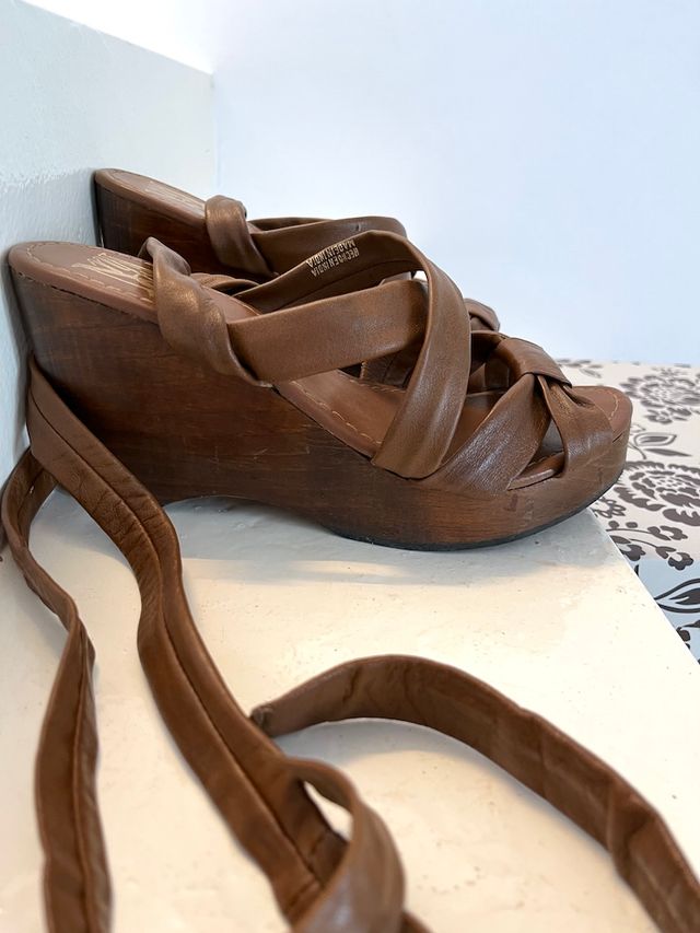 2 pares sandalias de cuña Talla 40