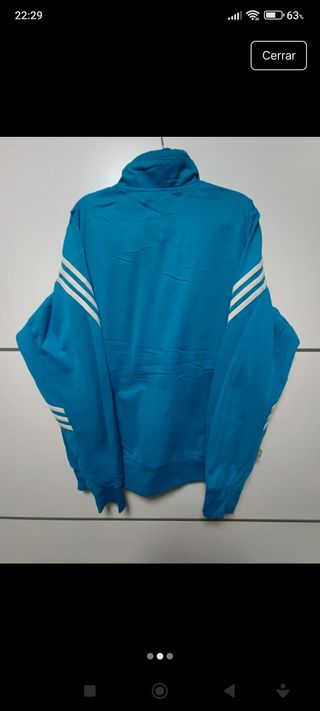 Sudadera azul con cremallera Adidas 
