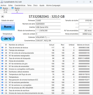 Disco duro HDD 320GB conexión SATA