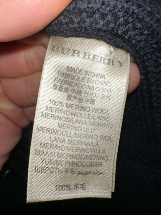 Trenca Burberry lana merino azul 