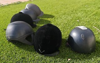 LOTE 6 CASCOS HIPICA EQUITACION HORSE DRESSAGE