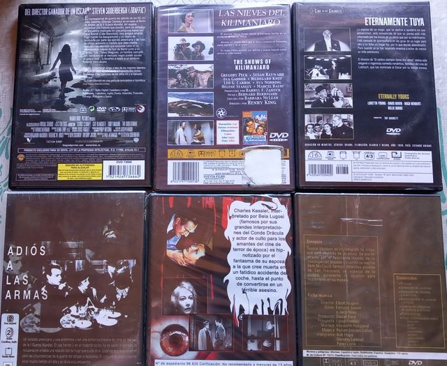 Lote 9 DVDs cine clásico