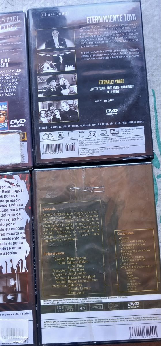 Lote 9 DVDs cine clásico
