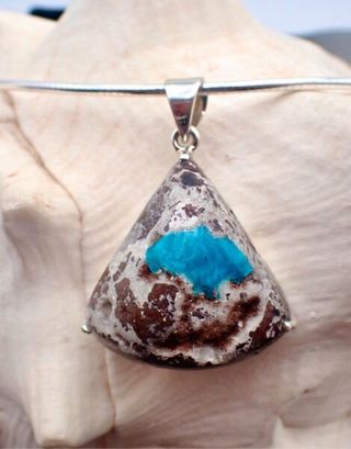 Colgante de plata 925 cavansite piedra preciosa