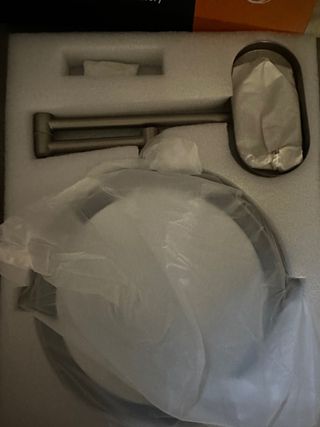 Espejo de tocador regulable con aumento y luz