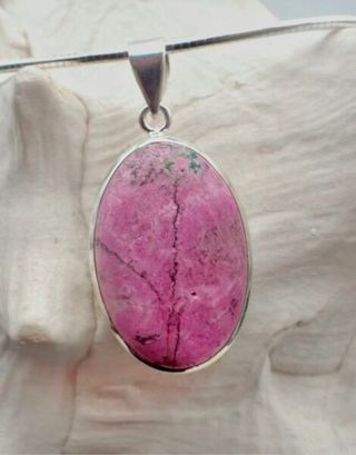 Colgante Purpurita rosa y plata 925