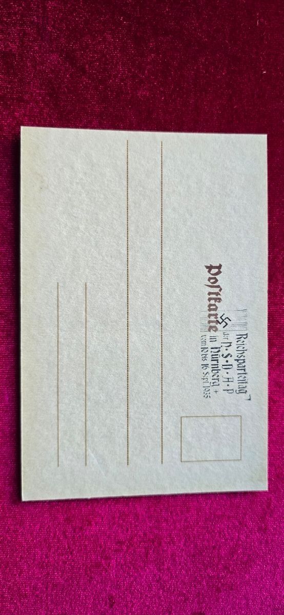 Antigua postal Hitler y Mussolini