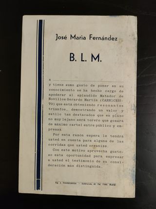 Publicidad torero Carnicerito