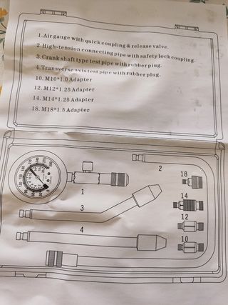 Medidor compressão motores gasolina 