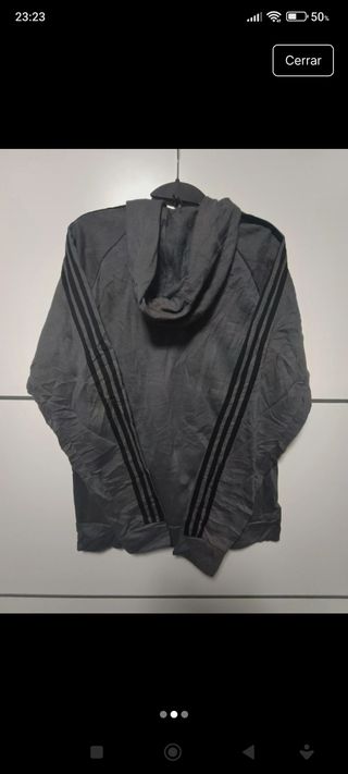 Sudadera gris con capucha Adidas 