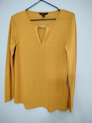 Blusa mujer talla XS mostaza Cortefiel