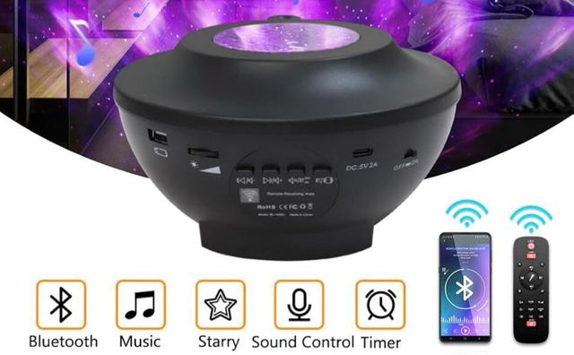 Proyector Luces Altavoz Bluetooth Integrado .Nuevo