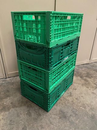 Cajas plegables apilables