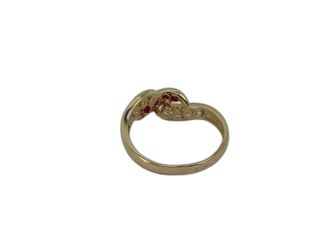 anillo oro 18k con piedra con circonita t. 17 (18,16 mm)