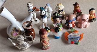 42 MINI FIGURAS PORCELANA Y OTROS MATERIALES