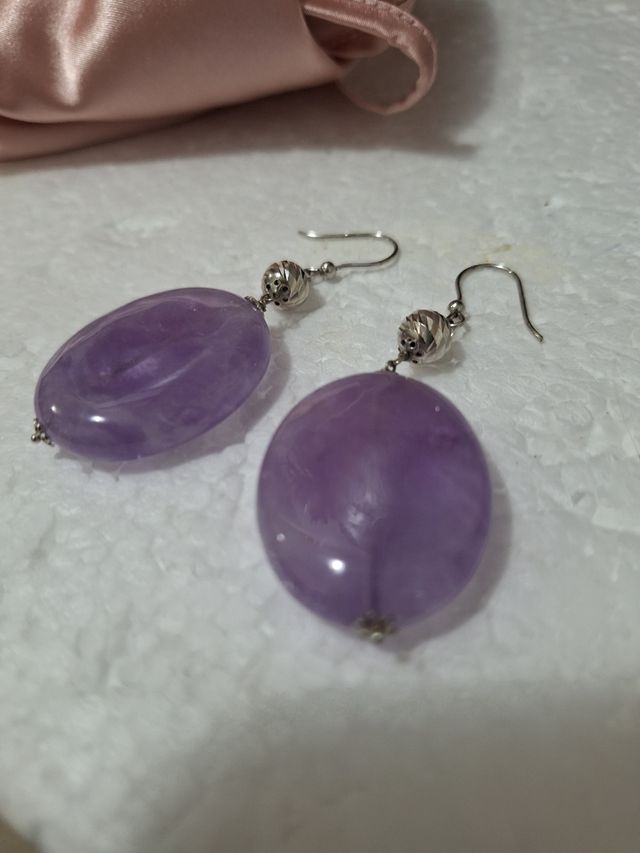 Orecchini argento e ametista