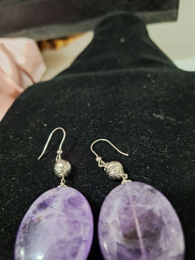 Orecchini argento e ametista