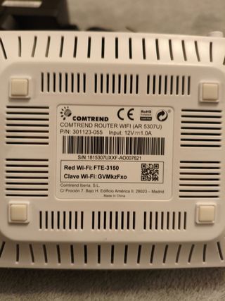 (ÚLTIMOs DÍAs) Router WiFi Comtrend AR-5307U