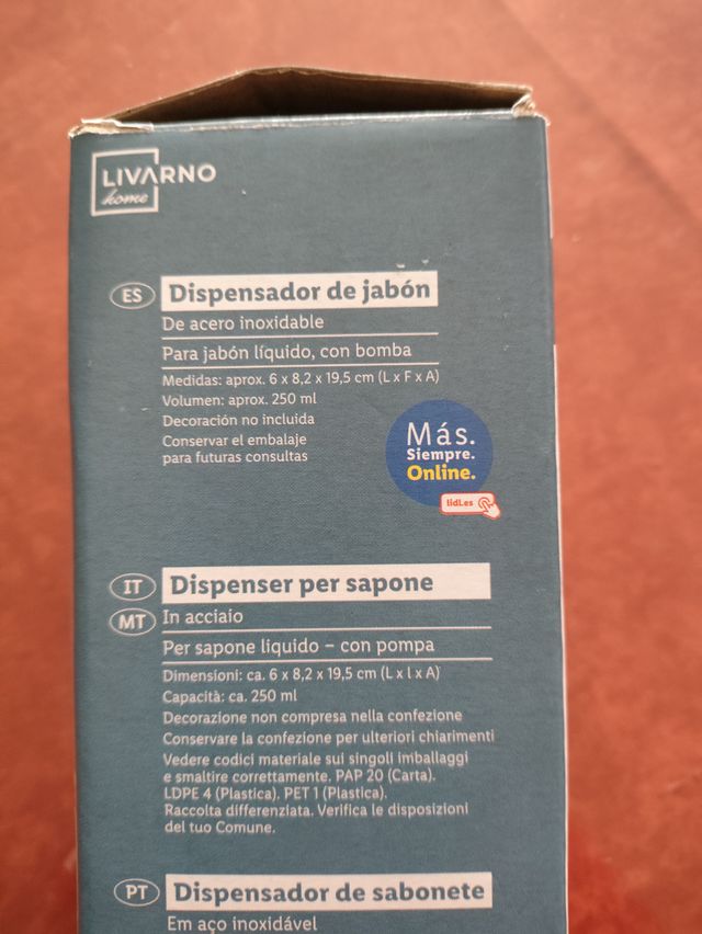 Dosificador de jabón 