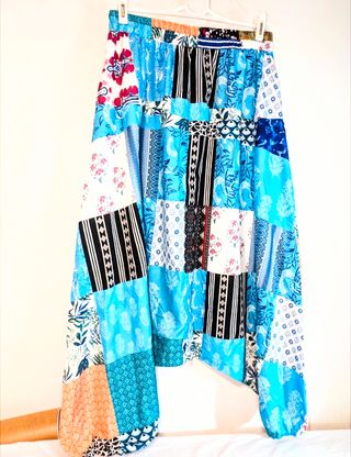 Hippie harem patchwork pantalones 