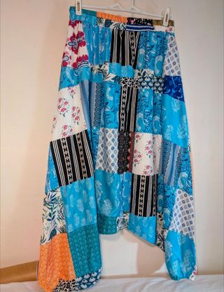 Hippie harem patchwork pantalones 
