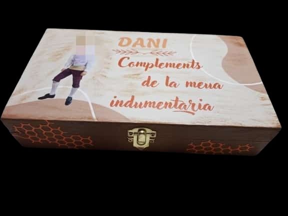 Caja madera complementos de indumentaria 