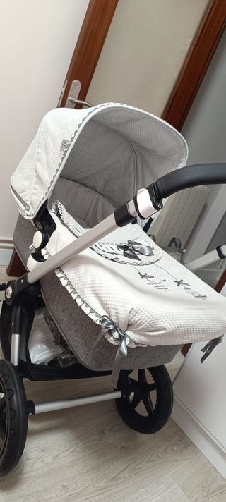 Vestiduras capazo bugaboo gris
