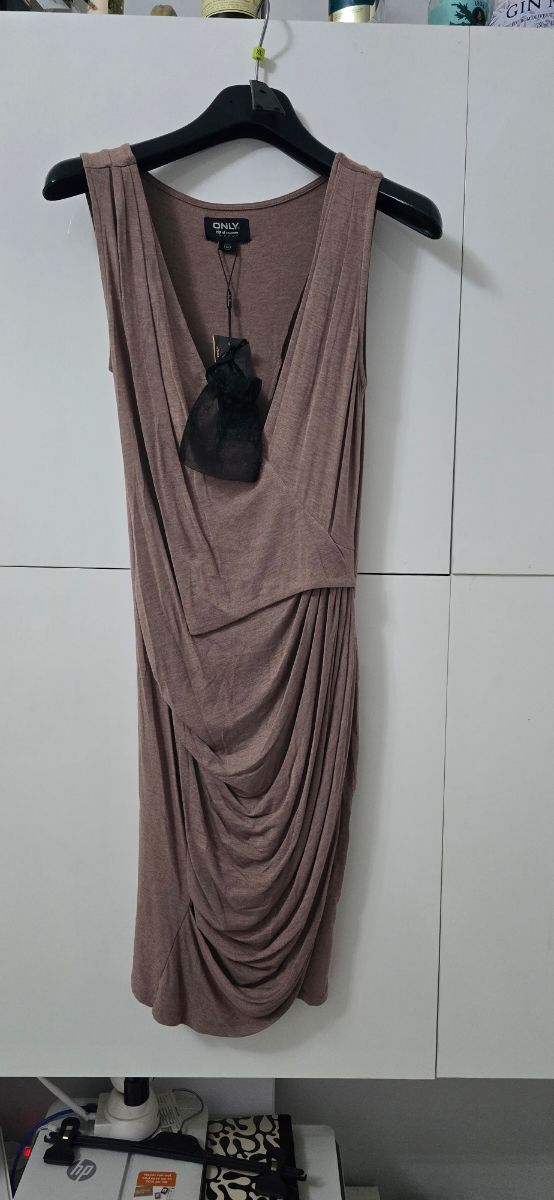 Abito vestito tubino tortora only