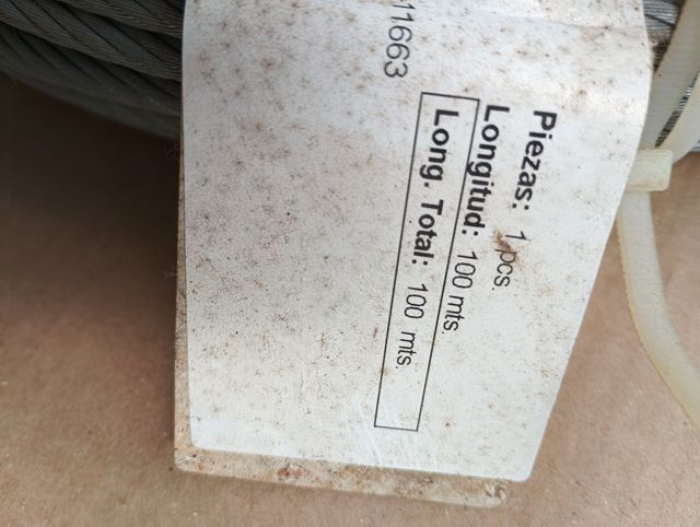 Rollo cable acero 8 mm