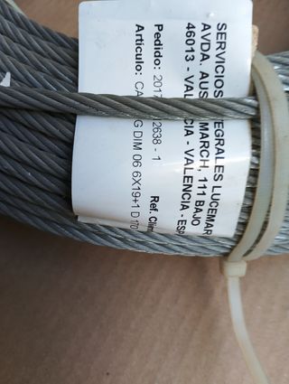 Rollo cable acero 8 mm