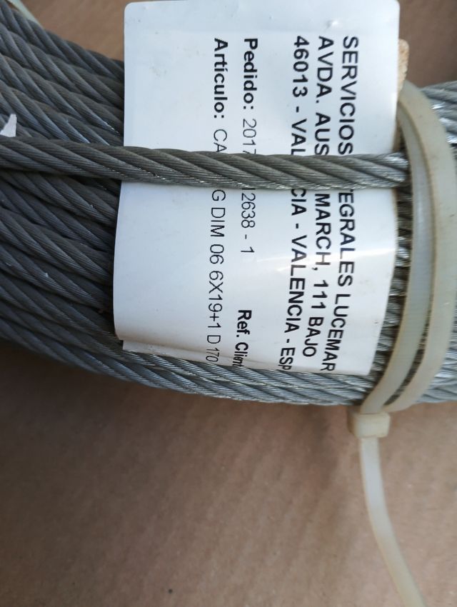 Rollo cable acero 8 mm