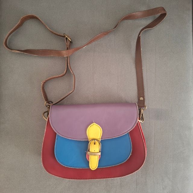 Bolso bandolera piel colores