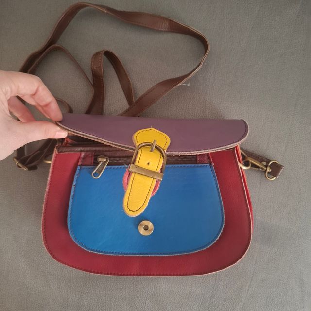 Bolso bandolera piel colores